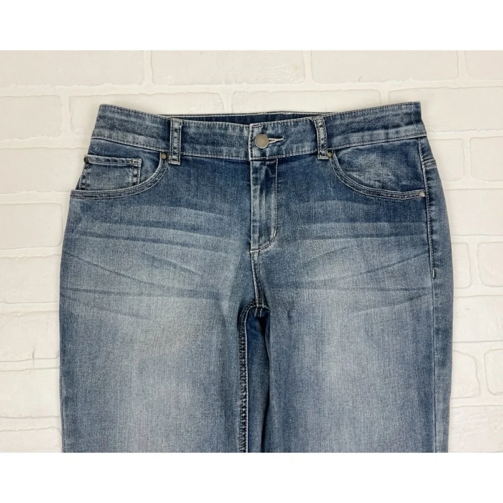 Chicos Platinum Ultimate Fit Tapered Leg Jeans Blue Chicos Size 0 US Size 4